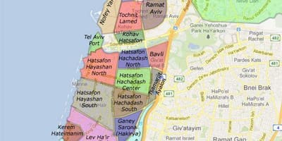 תל אביב שכונות מפה