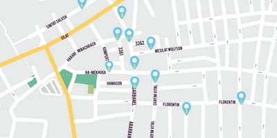 מפה של florentin תל אביב