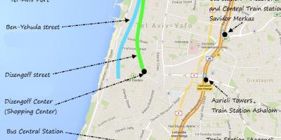 מפה של תל אביב תחבורה ציבורית